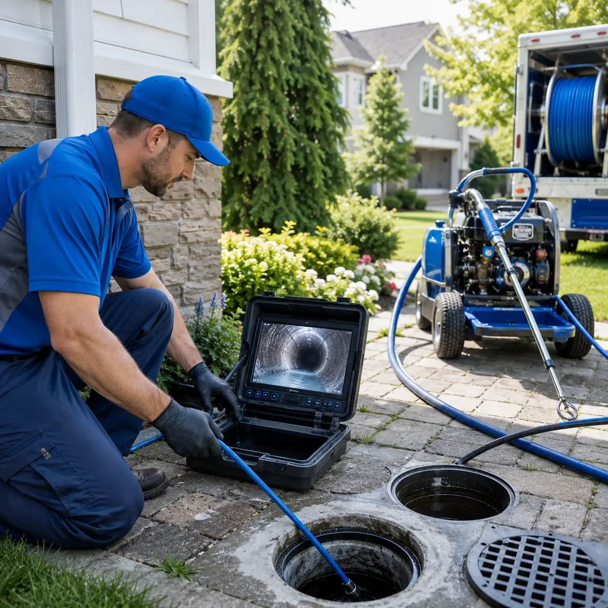 Outdoor drain cleaning professionals serving New Brunswick, NJ
